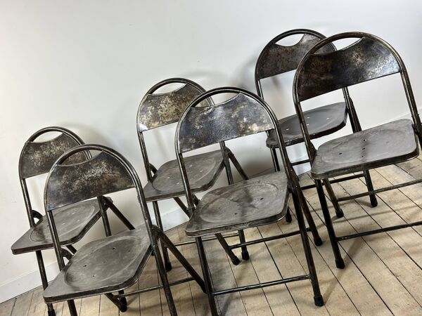 Chaises série de 6 de style industrielle années 2000