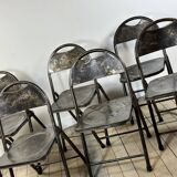 Set of 6 industrial style chairs from the 2000s.