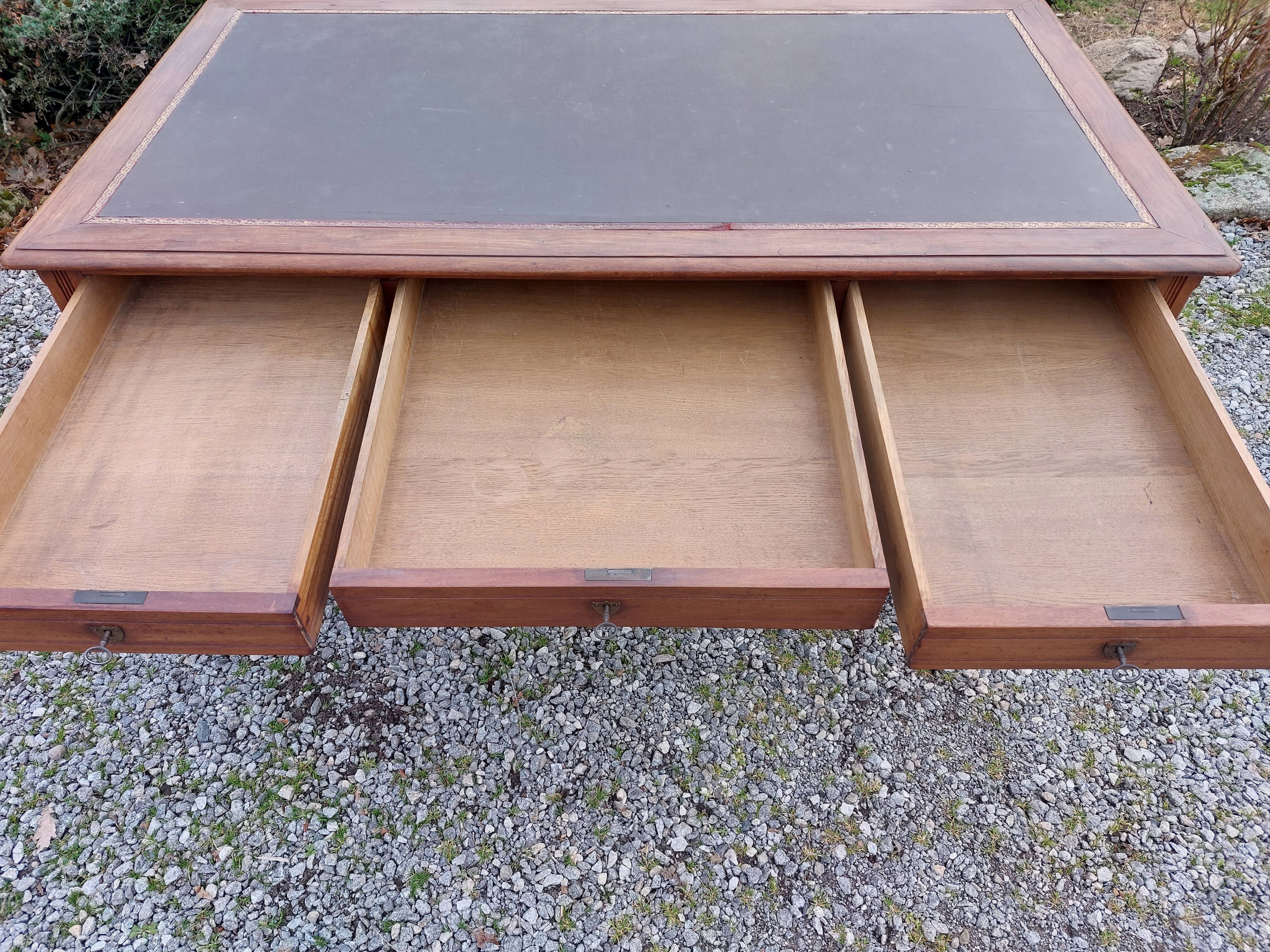 desk, leather top