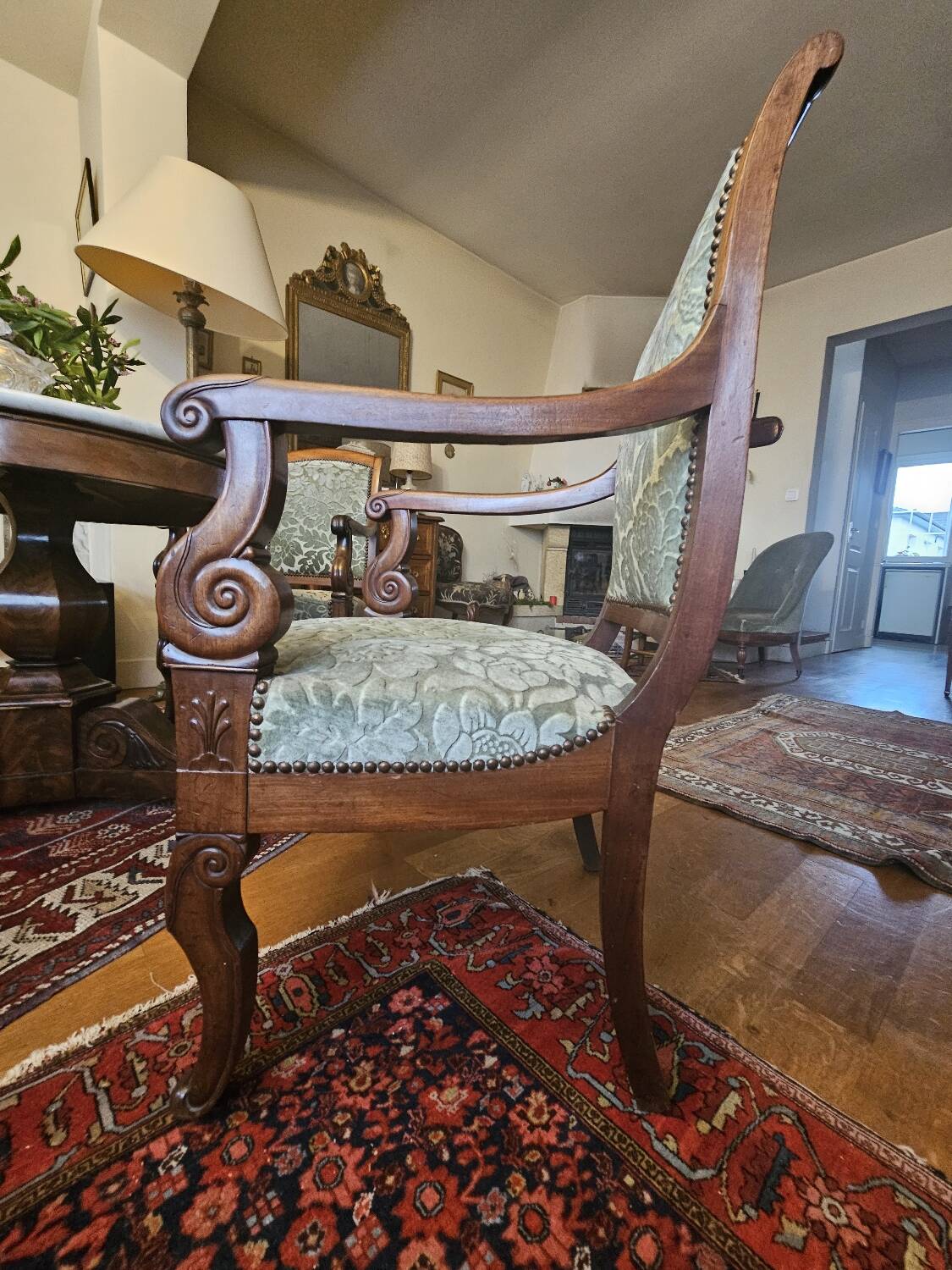 Pair of Restoration armchairs