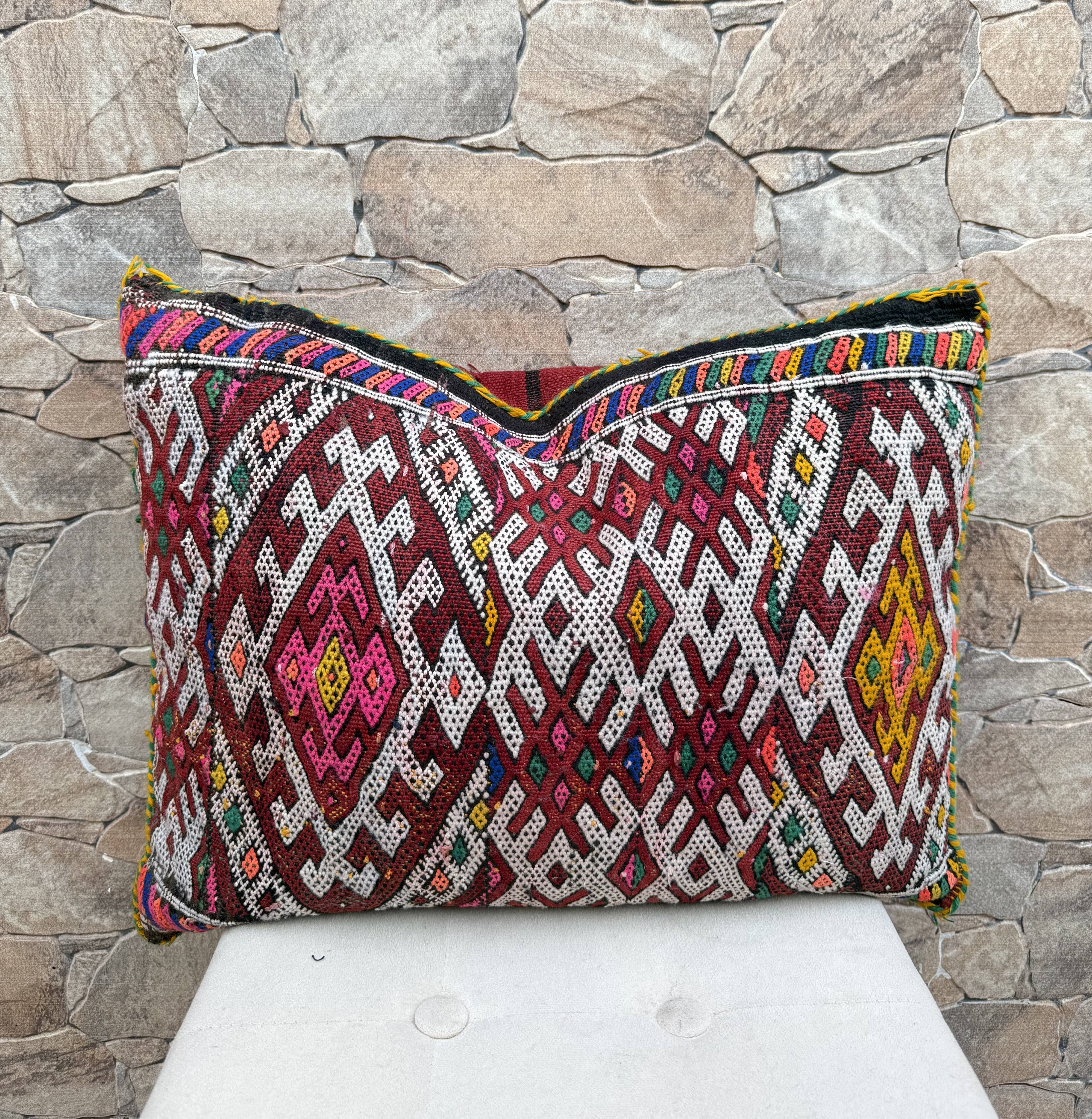 Moroccan pillowcase, Berber cushion cover, woven pillowcase