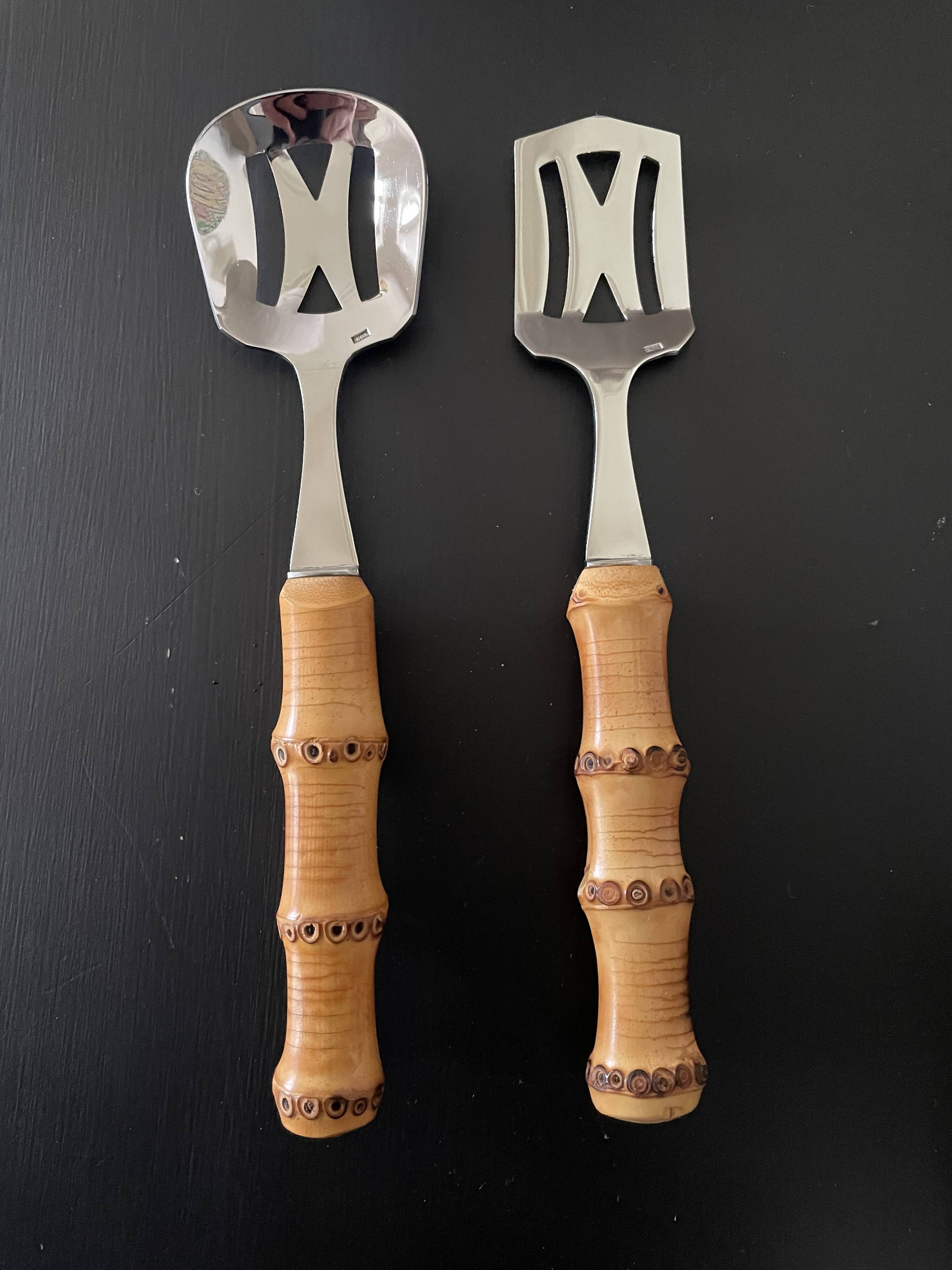 Bamboo serving cutlery