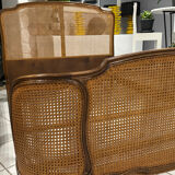 Double wicker basket in Louis XV style, 1950.