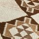 Tapis kilim ancien en laine – style bohème, motifs ethniques sur fond clair