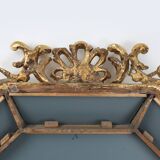 Large French octagonal gilded wooden mirror in Louis XVI style