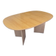 Table à manger danoise extensible en bois massif clair avec pieds en V