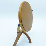 Rattan mirror on foot