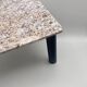 Square coffee table in granite and black metal – Minimalist / Brutalist Design