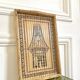Engraved bamboo rattan plateau