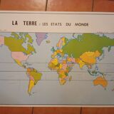 School map: the earth: the states of the world n°5 / europe physical map n°6