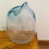Vase en verre bullé