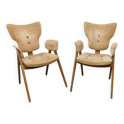 Paire de fauteuils Lounge Roger Landault , édition ABC, 1950