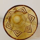 Amber yellow glass vase