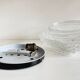 Wall lamp glass and steel ceiling light 1950s