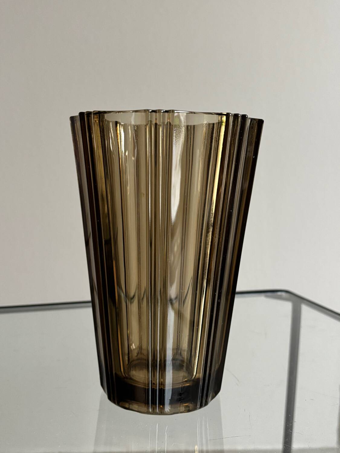 Smoked glass vase