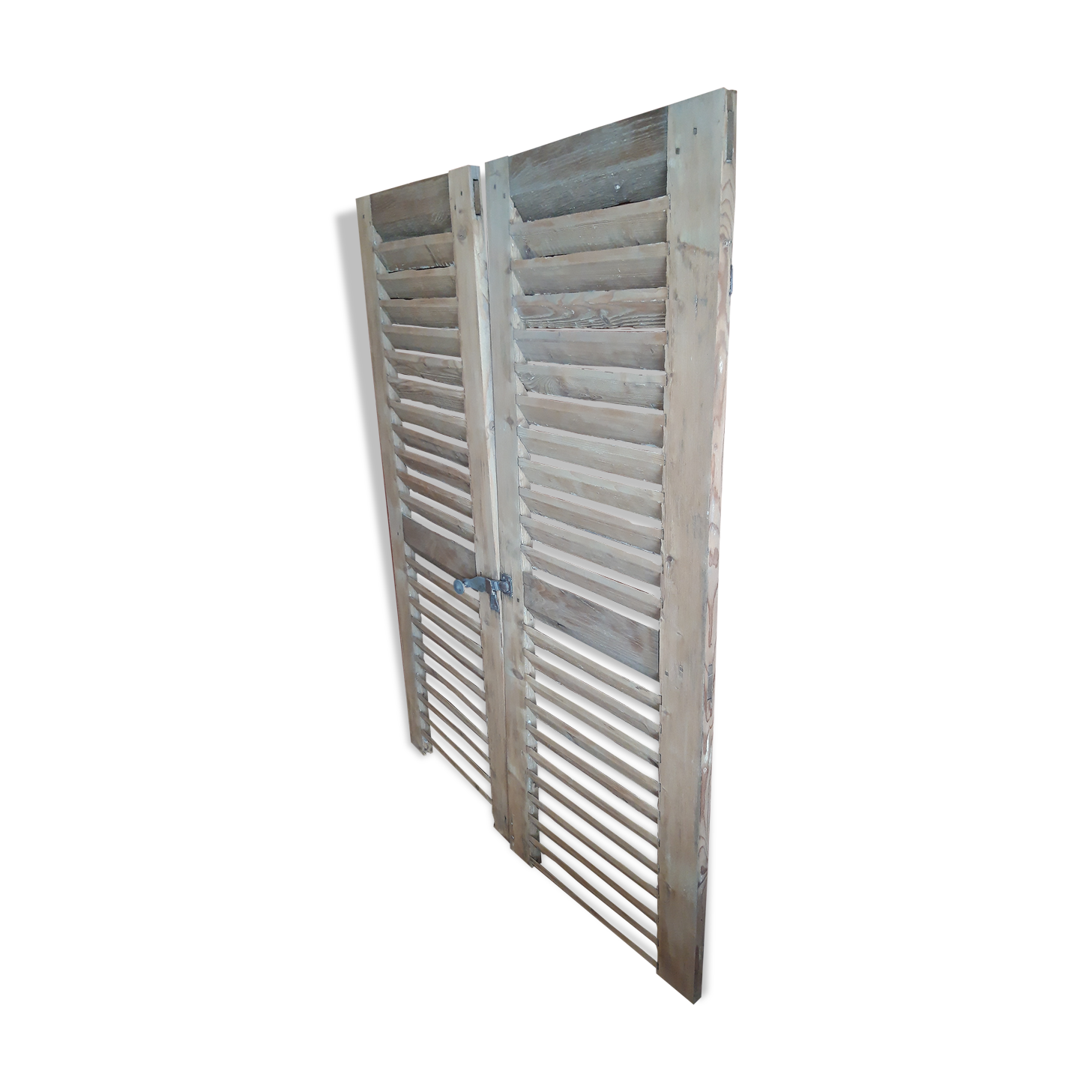 Pair of old unwrapped shutters
