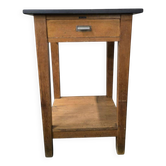Vintage high side table in wood / counter / mini kitchen furniture