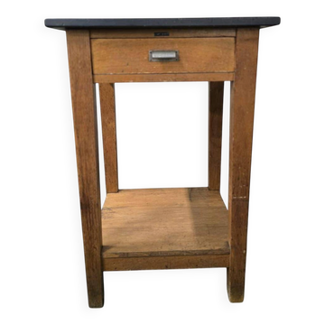Table d'appoint haute vintage en bois / comptoir / mini-meuble de cuisine
