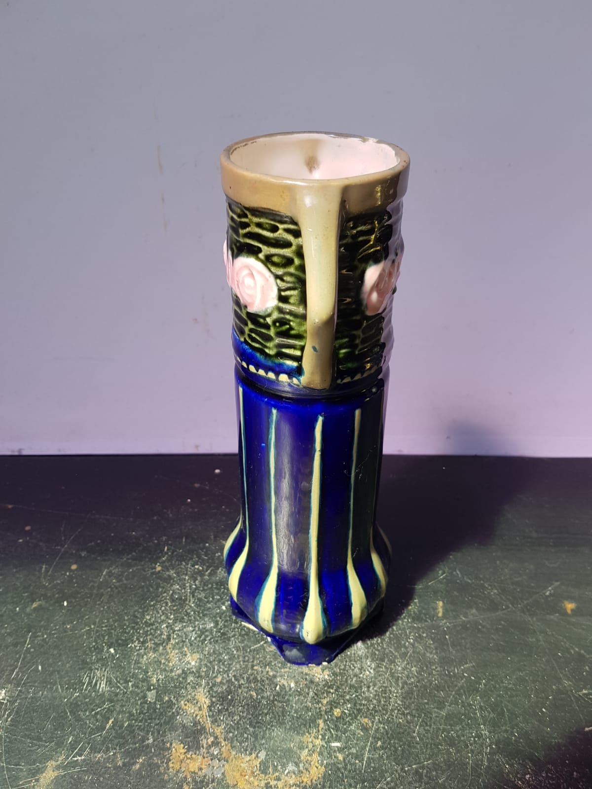 Old Vase Roll ART DECO + Coves Ceramic Enamelled Vintage