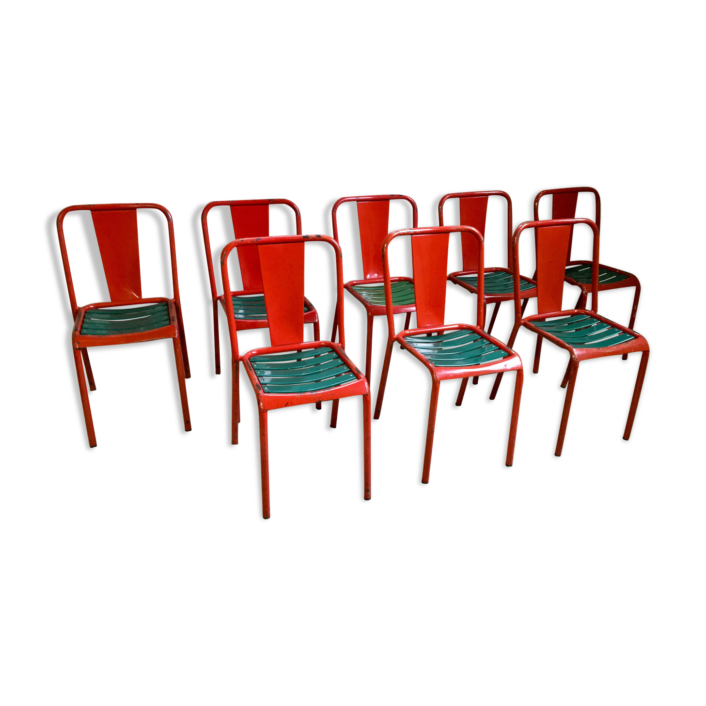 Set of 8 chairs Tolix T4