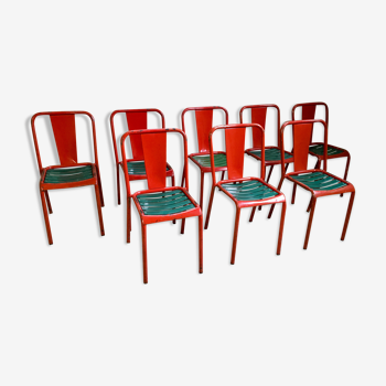 Set de 8 chaises Tolix T4