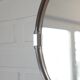 Vintage 1970s Round Wall Mirror / Attributed To Allibert / Space Age Bathroom Mirror