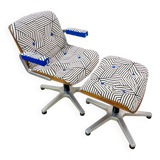 Martin Stoll lounge chair with footrest