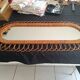 Large oval mirror from the 60s in rattan.
