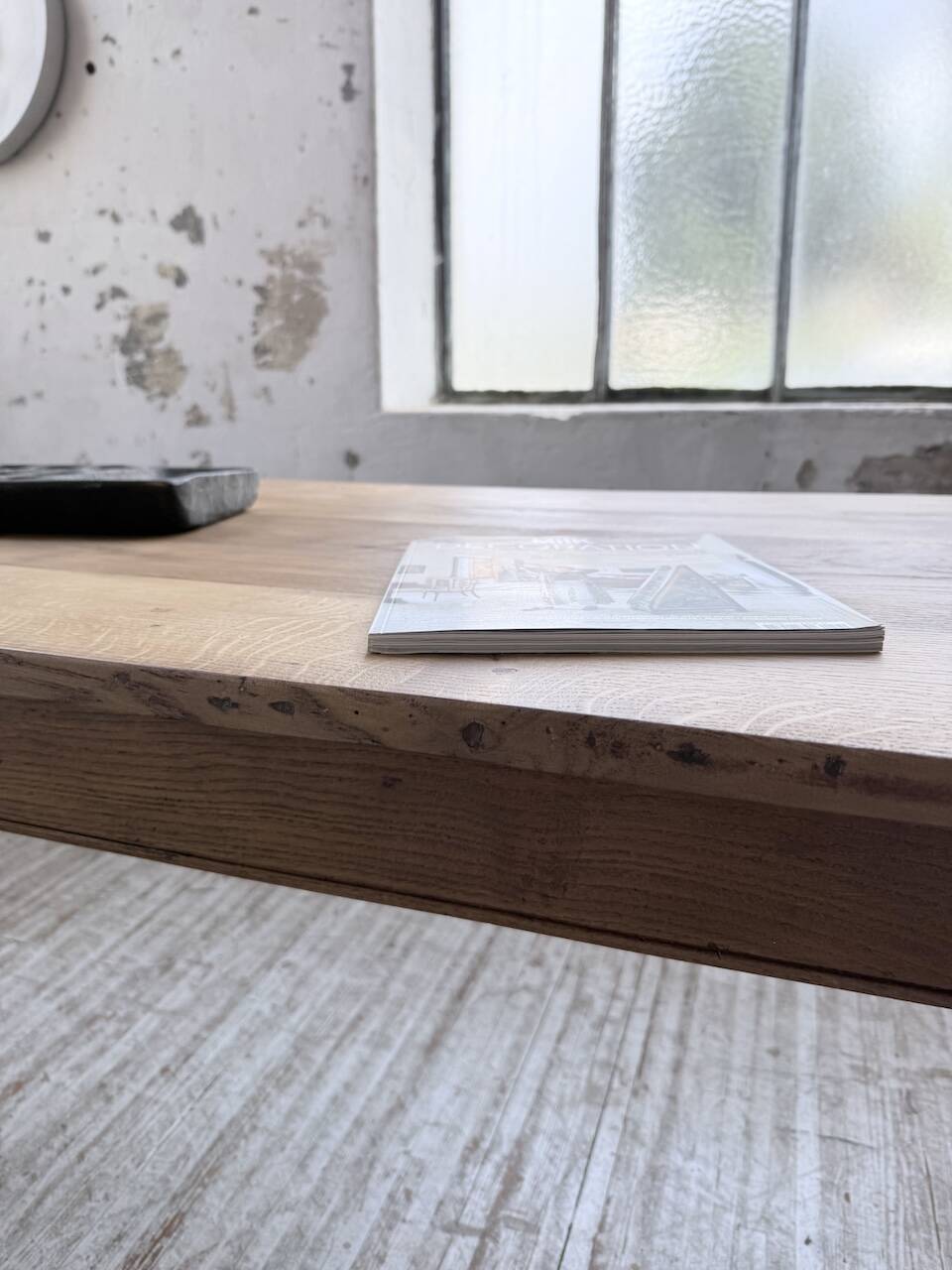 Solid oak farmhouse table with extensions (190-280cm) 1950