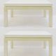Pair of Cream White Lacquered end/side tables - 1980s