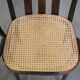 Lot de 4 chaises de salle à manger/bistro au design vintage en bois avec sièges tissés