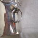 Glass cooler in silver plated metal