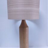 Two designer solid wood "pencil" lamp bases