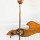 Varnished wooden wall coat rack, 3 hooks.