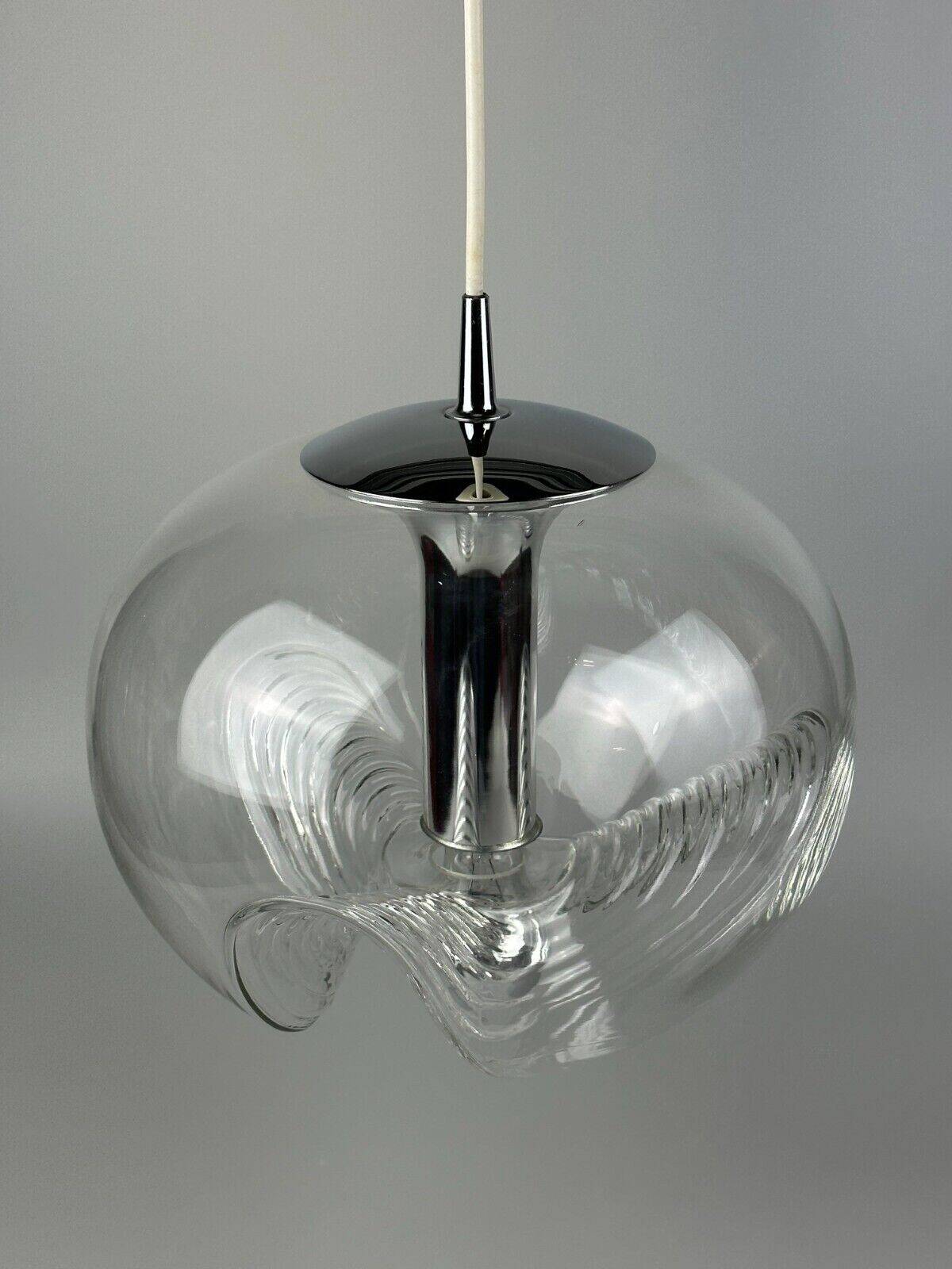 60s 70s ceiling lamp hanging lamp Peill & Putzler "Wave" Koch & Lowy Design