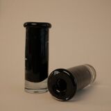 Pair of glass candlesticks