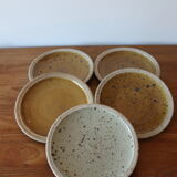 5 Pierre Digan stoneware plates
