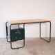 Desk with bauhaus style tubular steel chair