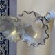 Holophane wall lights with bistro-style porcelain supports