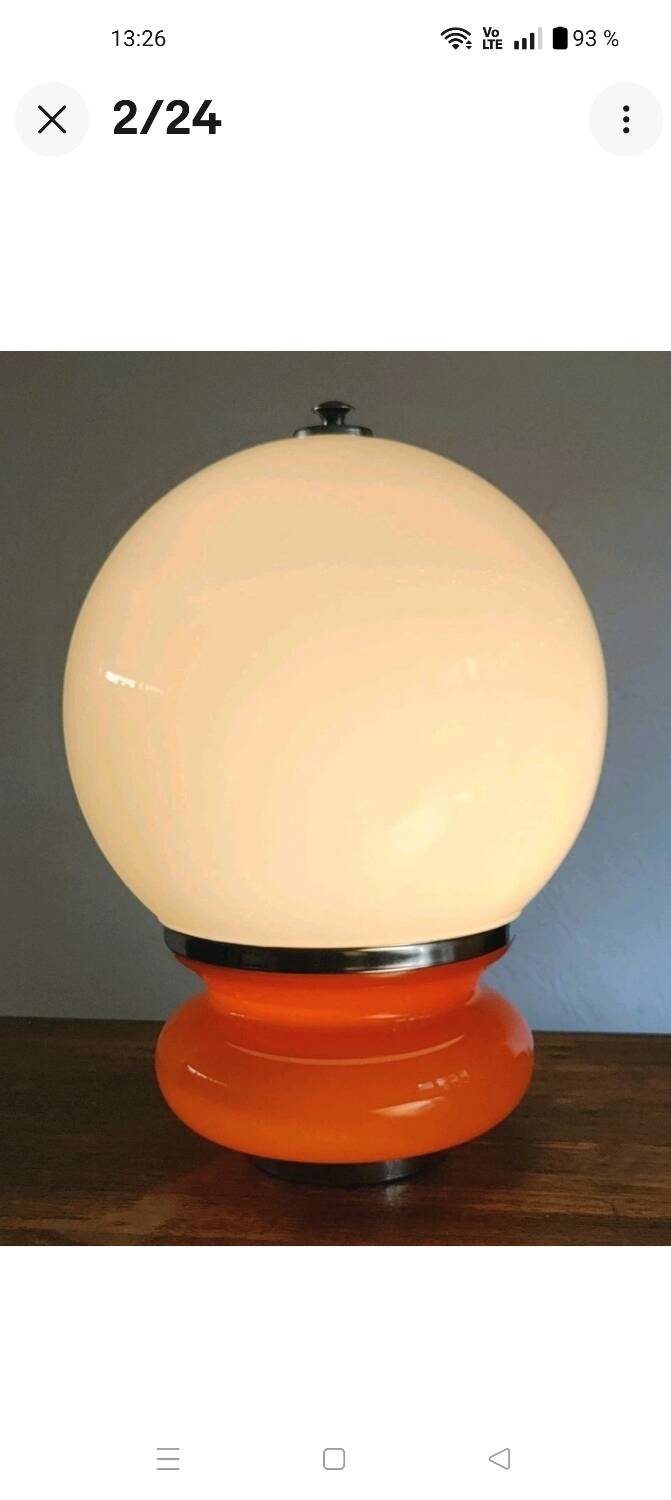 Murano Glass Table Lamp Attributed to Carlo Nason for Mazzega