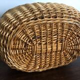 Braided wicker basket