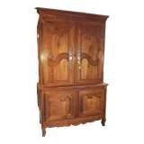 Louis XV style two-part cherry wood sideboard