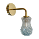 Vintage tulip wall lamp in molded glass