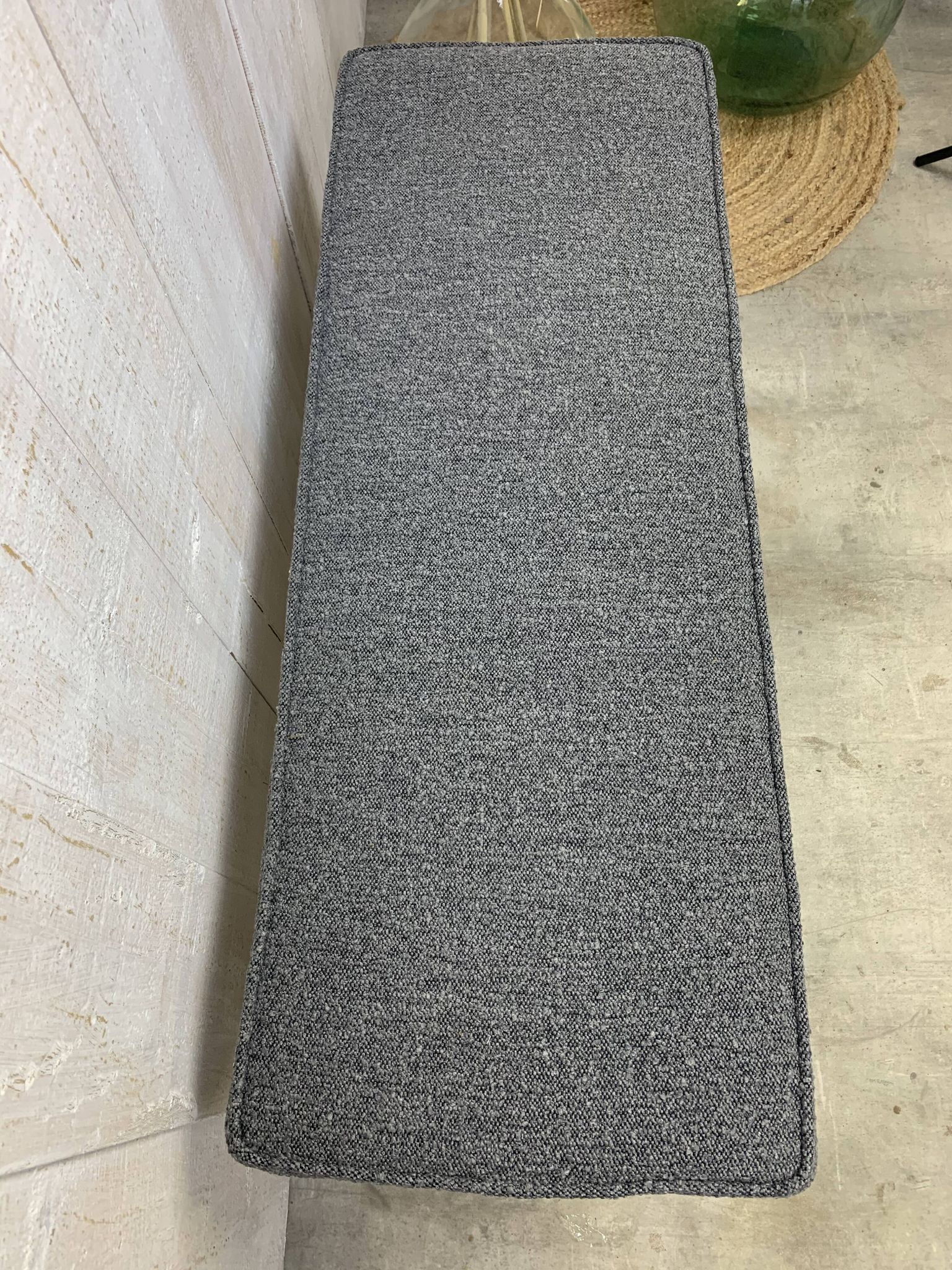 Scandinavian bench grey curls