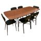 Midcentury modern six seats dining table, Italy 1960 's