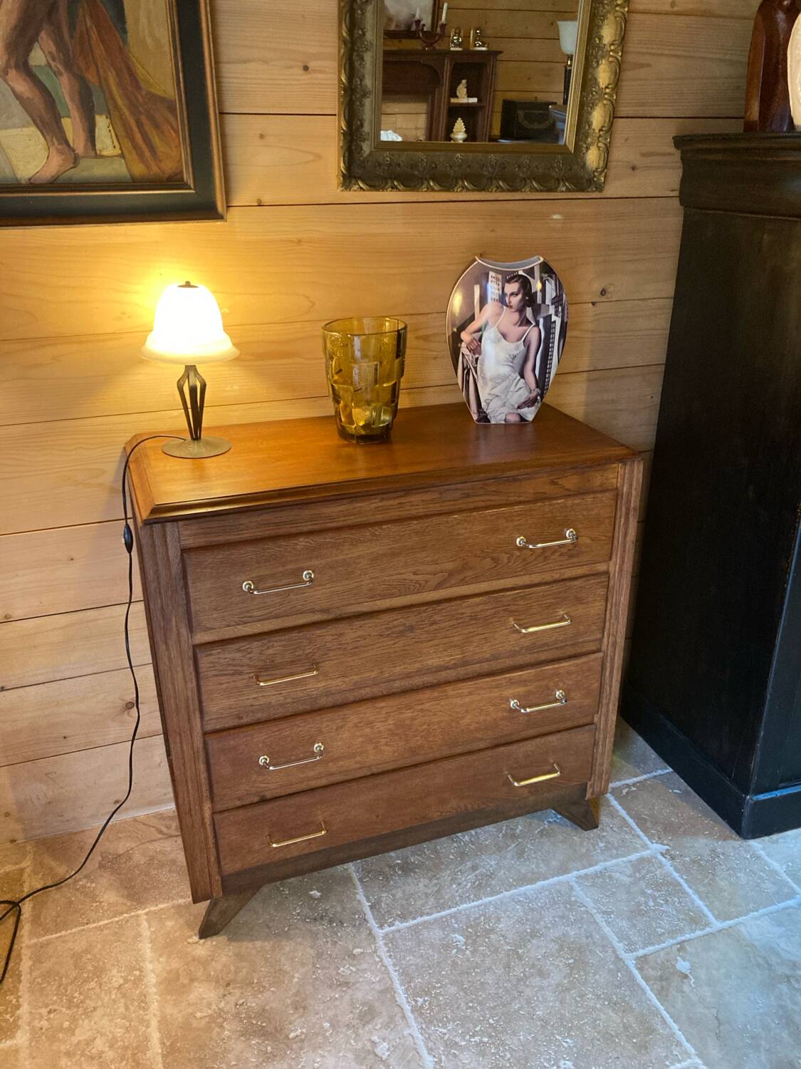 Commode vintage en chêne