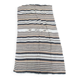 Algerian striped wool blanket or sofa cover with central motif