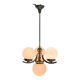 Art deco nickel and glass chandelier, 1930s