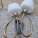 Double fire wall lamp, Arlus house, vintage, 50s