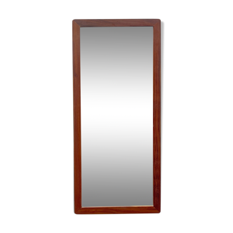 Vintage rectangular teak wall mirror 79x36cm